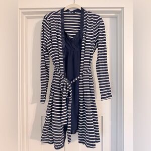 Motherhood maternity postpartum nursing sleep dress and robe set